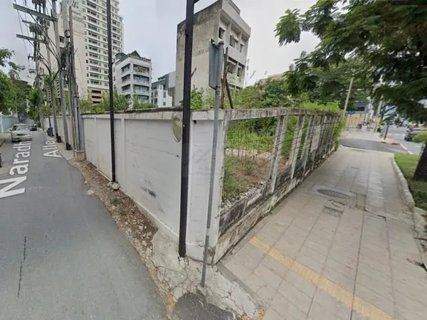 ให้เช่าที่ดิน 264 ตร.ว. ถนนนราธิวาสราชนครินทร์ ใกล้ BTS ช่องนนทรี 1 ( ผังสีแดง )