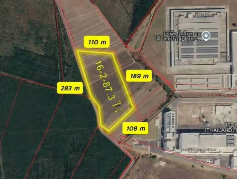 ขาย ที่ดิน ที่ดินติดนิคมโรจนะ​ ต.หัวหว้า​ อ.ศรีมหา