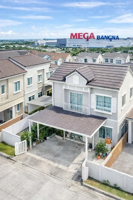 บางนา ตราด กม.10 เมกาบางนา 1 กม.บ้านเดี่ยว 2 ชั้น สไตล์ Modern Colonial 3 นอน 2 น้ำ 134 ตร.ม. IKEA บางนา