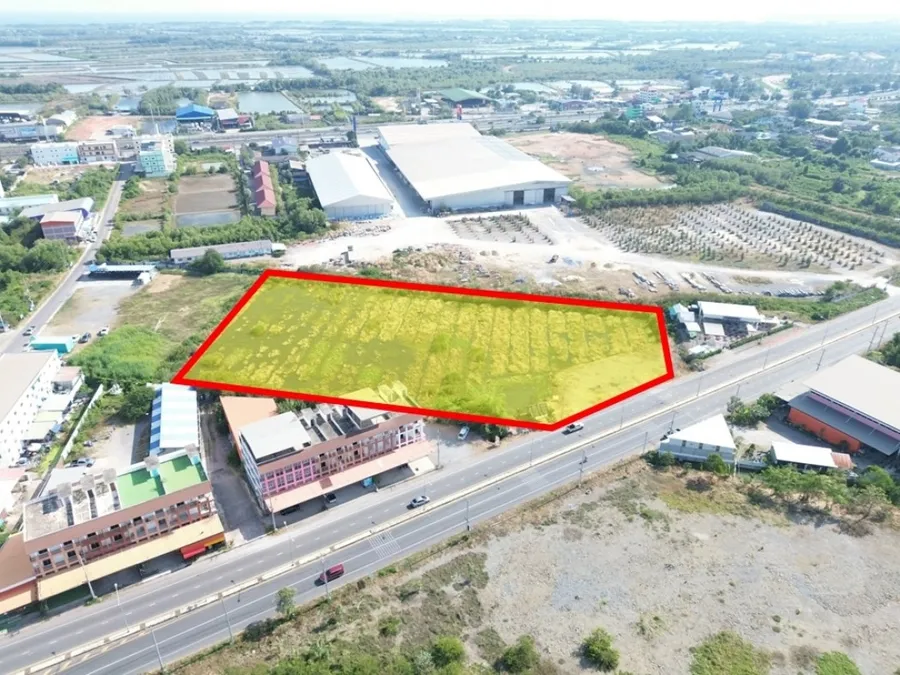 ขาย ที่ดิน ริมถนนเลี่ยงเมืองสมุทรสงคราม  8 ไร่กว่า