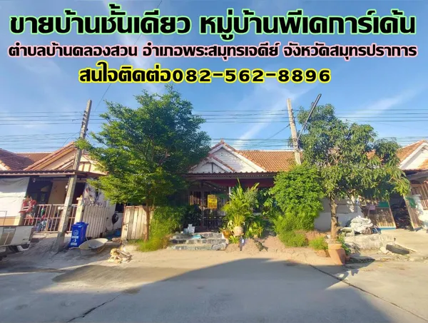 ขายบ้านชั้นเดียว หมู่บ้านพีเคการ์เด้น พระสมุทรเจดีย์ สมุทรปราการ
