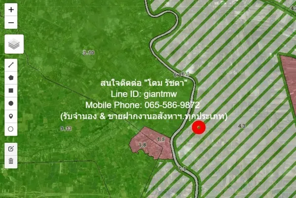 พื้นที่ดิน ขายที่ดินเปล่า พร้อมพืชสวนทางการเกษตร อ.นครชัยศรี จ.นครปฐม 3800 ตารางวา 23000000 บาท. ใกล้ แม่น้ำท่าจีน 700 ม