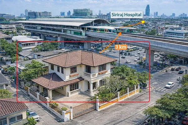 รพ.ศิริราช 3 กม.ใกล้The Circle ราชพฤกษ์ 61 ตร.ว.MRT ไฟฉาย 900ม. บ้านเปล่าสภาพดี ฟังก์ชัน 4นอน พรานนก กาญจนา บ้านเดี่ยว 2