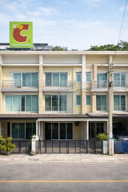 ตลาดทุ่งครุ 800 ม. ทาวน์โฮม 3ชั้น 3นอน BIG C ประชาอุทิศ 3น้ำ 21ตร.ว. 252ตร.ม. รร.บูรณะศึกษา 900 ม.