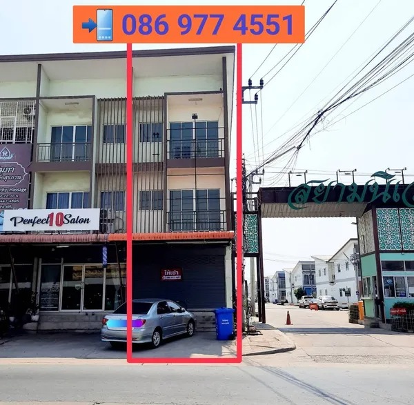 ให้เช่าถูกมาก!! ตึกแถวอาคารพาณิชย์ 3 ชั้น ติดถนนใหญ่ หน้าทางเข้า ม.สยามนิเวศน์ 3 ประชาอุทิศ อ.พระสมุทรเจดีย์ จ.สมุทรปราการ