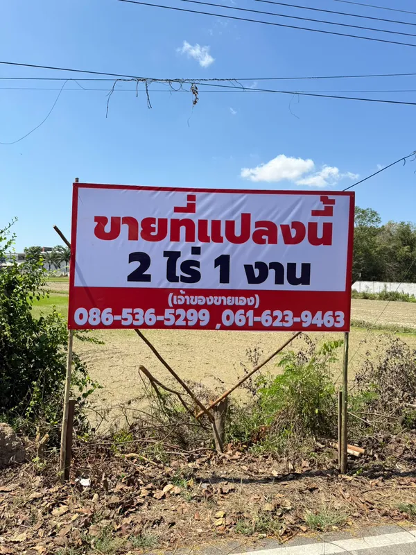 ขายที่ดินเปล่า ทำเลดี ใกล้ถนนเพชรเกษม – บ้านลาด เพชรบุรี