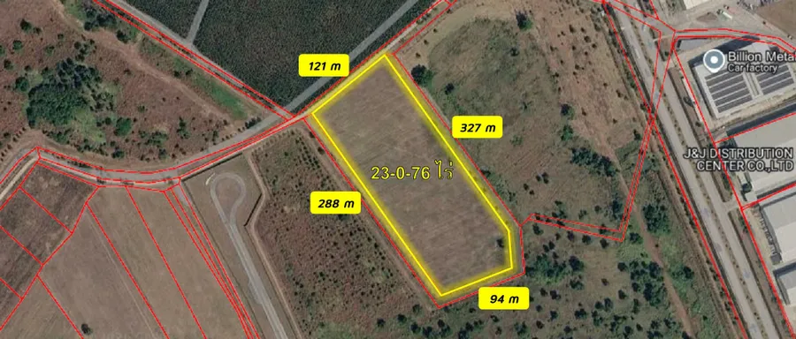 ขาย ที่ดินในนิคมโรจนะ ปราจีนบุรี 23-0-76 ไร่