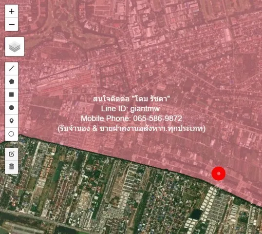 ขาย/ให้เช่าที่ดินเปล่าแถวดอนเมือง (ต.หลักหก อ.เมืองปทุมธานี) 3-0-0 ไร่ (30 ล้านบาท)