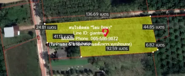 ขายด่วน! พื้นที่ดิน ที่ดิน พร้อมสวนเกษตร (สวนยาง+มะพร้าว) ต.ชัยบุรี อ.เมืองพัทลุง จ.พัทลุง 2988 ตาราง-วา 4500000 B. ใกล้