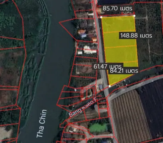 ที่ดิน บางแก้วฟ้า นครชัยศรี จ.นครปฐม ใหญ่ 3364 ตร.วา 25230000 บาท. ใกล้กับ แม่น้ำท่าจีน 100 ม. DEALS! ลับ นครปฐม