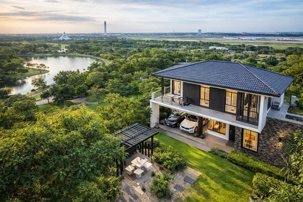 ใกล้นิคมอุตสาหกรรมอัญธานี กรุงเทพฯ 1 กม.พร้อมเฟอร์ฯครบ มัณฑนา อ่อนนุช-วงแหวน4 บ้านเดี่ยว 2 ชั้น ดีไซน์ทันสมัย 4 นอน 4 น้