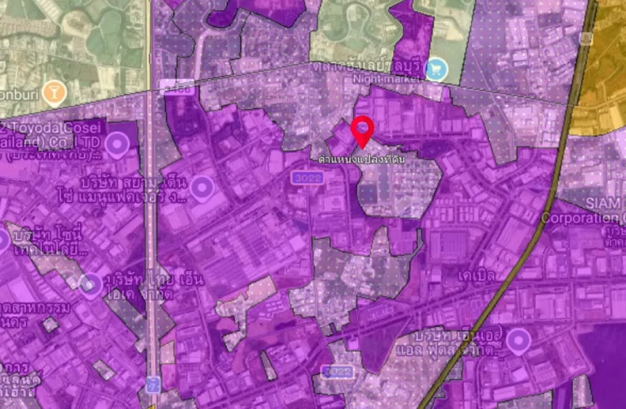 ขาย ที่ดิน ME401 EECม่วงลาย ติดนิคม อมตะชลบุรี บ้า