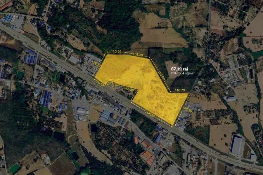 ขายที่ดิน ผังเหลือง 67-0-76 ไร่ ต.บ่อวิน อ.ศรีราชา