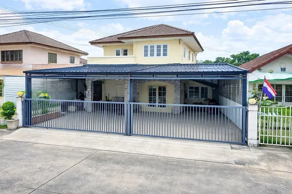 ศูนย์การแพทย์และฟื้นฟูบึงยี่โถ 950ม. บ้านเดี่ยว 2 ชั้น 3นอน 2น้ำ 52 ตร.ว. 210 ตร.ม. ถ.รังสิต-นครนายก ตลาดเมืองใหม่คลอง 4