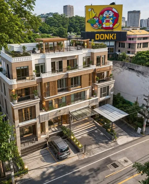 ดองกี้มอลล์ ทองหล่อเอกมัย 900 ม. 3นาที อาคาร 4 ชั้นฟังก์ชัน 3 นอน 31ตร.ว. 400ตร.ม. ใกล้BTS เอกมัย 1.8 กม.