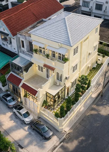 MRT ลาดพร้าว 71 800 ม. ตลาดโชคชัย 4 700 ม. ถ.โชคชัย 4 ซอย 68-74 ทาวน์โฮม 3 ชั้น หลังมุม 4นอน 3น้ำ 36ตร.ว. 244 ตร.ม.