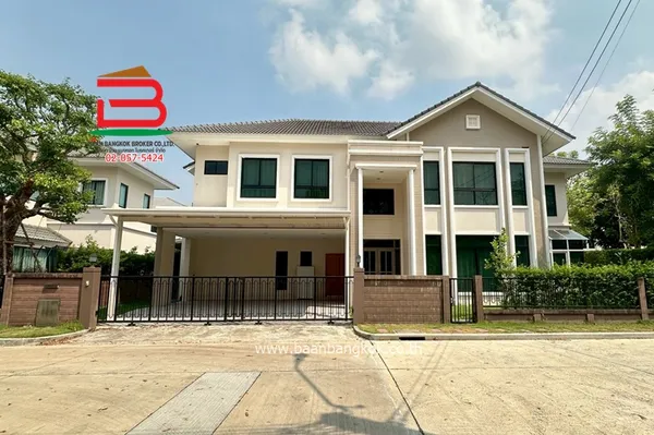 บ้านเดี่ยว หมู่บ้านลัดดารมย์ วงแหวน-รามอินทรา (ใกล้แฟชั่นไอส์แลนด์) เนื้อที่ 92.7 ตรว. แขวงออเงิน เขตสายไหม