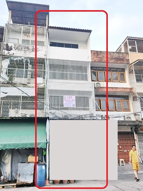 Hostel อาคารพาณิชย์ 4 ชั้น 6–8นอน 6น้ำ รัชดา ใกล้ MRTโชคชัย4 299ม.และ โรงพยาบาลเปาโลโชคชัย 4 900 ม. 20 ตร.ว. ย 252 ตร.ม.