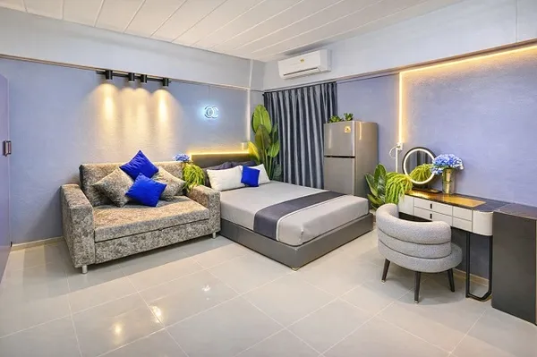 ขาย-เช่าคอนโด 1 นอน 1 น้ำ อาคาร A ชั้น 2 มีลิฟท์ สราสินี คอนโดเทล ใกล้ BTS แยกคปอ 200 ม. 30 ตร.ม ห้องตกแต่งครบ เฟอร์นิเจ