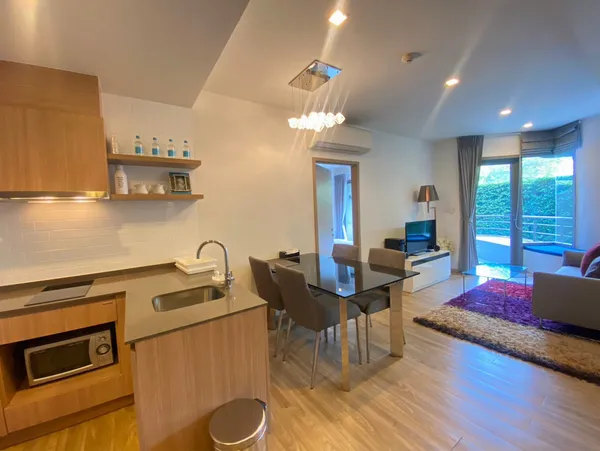 บ้านแสนงาม หัวหิน คอนโดติดทะเล มีหาดส่วนตัว ขนาด 64 ตารางเมตร 2 ห้องนอน 2 ห้องน้ำ ชั้น1 ตกแต่งครบตามรูป