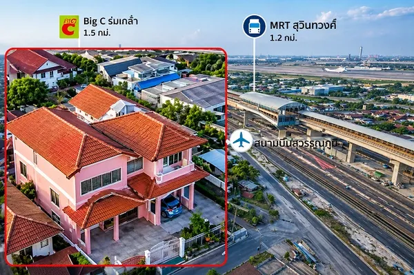 สุวินทวงศ์ 26–30 บึงขวาง3 บ้านเดี่ยวหลังใหญ่ ร่มเกล้า1-7จอดรถได้ 2 ฝั่ง รวม 4 คัน ใกล้ MRT สุวินทวงศ์ 1.2 กม. บ้านหันหน้