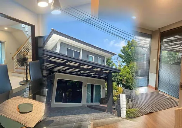 ให้เช่า บ้านเดี่ยว 2 ชั้น 3 นอน 4 น้ำ 50 ตร.วา.200 ตร.ม. ตลาดพระเงิน 2.1 กม. ม.มหิดล ศาลายา 7.6 กม. 5 แอร์ แหล่งช้อปปิ้ง