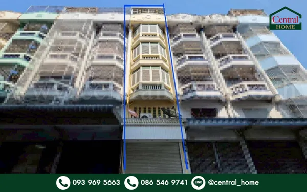 อาคารพาณิชย์ 5 ชั้น ซอยเจริญนคร ธนบุรี ตกแต่งครบ พร้อมอยู่