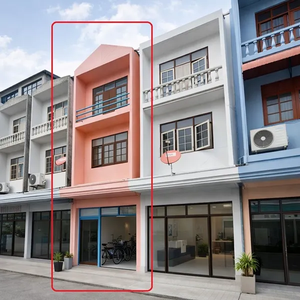 แจส กรีน วิลเลจ อาคารพาณิชย์ 3 ชั้น 3 นอน 2 น้ำ ใกล้รร.เตรียมอุดมศึกษาน้อมเกล้า 700 ม 20 ตร.ว. 200 ตร.ม. รามคำแหง 150ม.