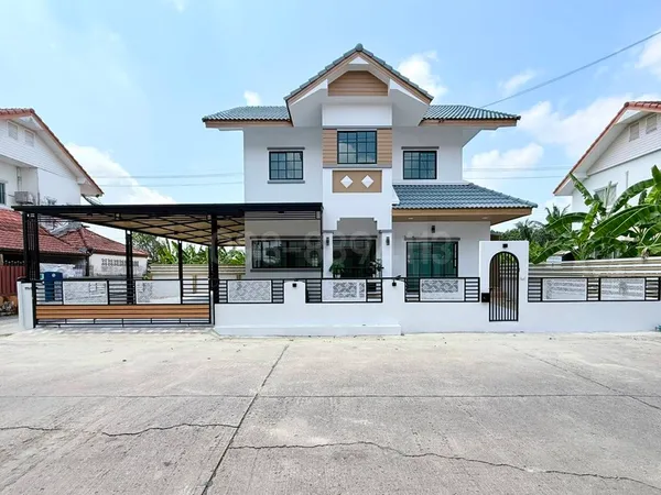 ขายบ้านเดี่ยว 2 ชั้น ม.ประภาวรรณ มีนบุรี กรุงเทพ เนื้อที่ 59 ตรว 4นอน 2น้ำ หลังบ้านโล่ง ใกล้มหาวิทยาลัยเกษมบัณฑิต