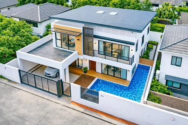 ใกล้ Zanook Wake Park 300ม. ลัดดารมย์ สารสาสน์วิเทศบางบอน 300 ม. คฤหาสน์ Pool Villa บ้านเดี่ยว 5-6นอน 7น้ำ 432ตร.ม. 105ต