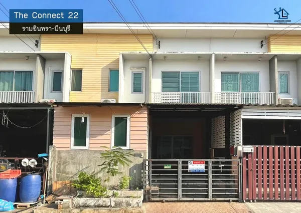 lN-092 ขายทาวน์โฮม 2 ชั้น เดอะคอนเนค22 รามอินทรา มีนบุรี พื้นที่ 21 ตรว 3 นอน 2 น้ำ ใกล้สถานีรถไฟฟ้า ตลาดมีนบุรี