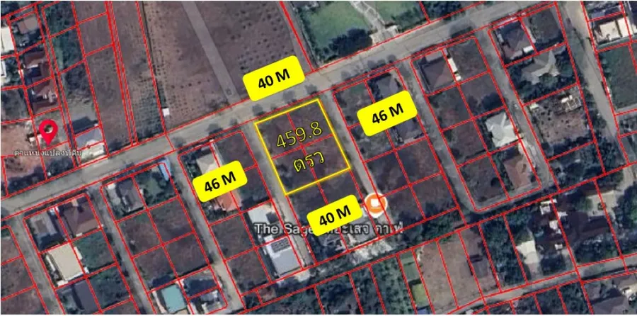 ขายที่ดินเปล่า 460 ตรว หมู่บ้านเพชรวงแหวน ใกล้ถนนพ