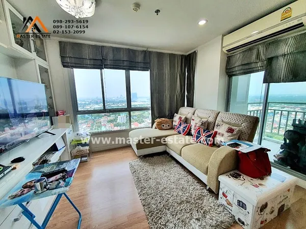 คอนโด LPN Ville แจ้งวัฒนะ-ปากเกร็ด ห้องใหญ่ 2 นอน ห้องมุมวิวพระอาทิตย์ตกสะท้อนแม่น้ำเจ้าพระยา สวย พร้อมอยู่ เฟอร์นิเจอร์ครบ กลางคืนห้องกระจกชมดาว