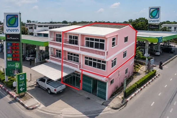 มีที่จอดรถ ติดปั้มบางจาก 2 แห่งพระราม2 25-33 อาคารให้เช่า 3ชั้น 4นอน พุทธบูชา 3น้ำ 20 ตร.ว.240 ตร.ม. รพ.บางกอก 9 อินเตอร