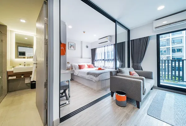 ให้เช่า Condo Dusit D2 Residence Huahin ใกล้ชายหาดหัวหิน แบบ 1 ห้องนอน ชั้น5 วิวสระว่ายน้ำ และสวนสวย ตกแต่งครบ
