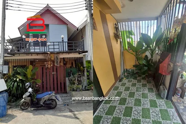 บ้านเดี่ยว บ้านเอื้ออาทร ประชาสำราญ เนื้อที่ 20.6 ตรว. (ใกล้สถานีตำรวจประชาสำราญ) ถนนประชาสำราญ เเขวงคลองสิบสอง เขตหนองจอก