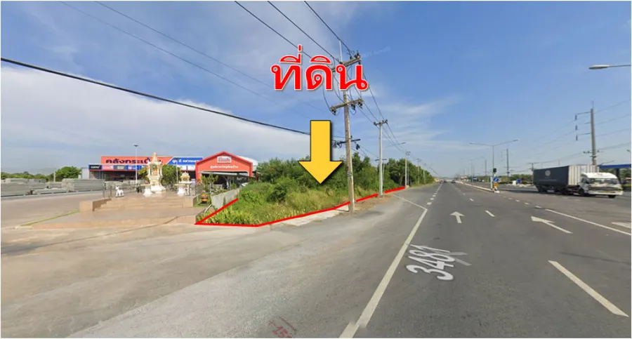 ให้เช่า ที่ดิน ติดถนนใหญ่ 3481 บ้านสร้าง จ.ปราจีนบ