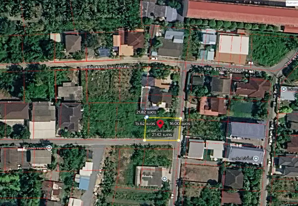 ขายที่ดิน ซอยสุขาภิบาล 10 สามพราน นครปฐม เนื้อที่ 89 ตร.ว. แปลงมุม