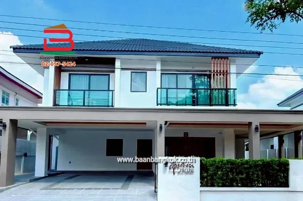 บ้านเดี่ยว 2 ชั้น หมู่บ้านภัทรา (ซอยรามคำแหง76) เนื้อที่ 66.2 ตรว. ใกล้ห้างพาซิโอ ถนนรามคำแหง แขวงหัวหมาก เขตบางกะปิ