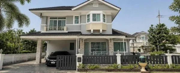 ขายบ้านบางแสนชลบุรี บ้านเดี่ยวหลังมุมหน้าสวน มณีรินทร์บางแสน บ้านเดี่ยว 2 ชั้น 114 ตารางวา 5 ห้องนอน 3 ห้องน้ำ