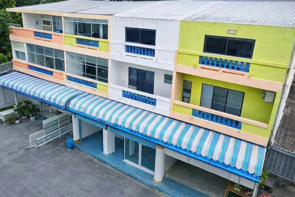 ใกล้ตลาดชุกโดน 300 ม.อาคารพาณิชย์ 3 ชั้น 4 นอน กาญจนบุรี บ้านใต้ สะพานข้ามแม่น้ำแคว แม่กลอง 3 น้ำ ขนาด 24 ตร.ว.288 ตร.ม.