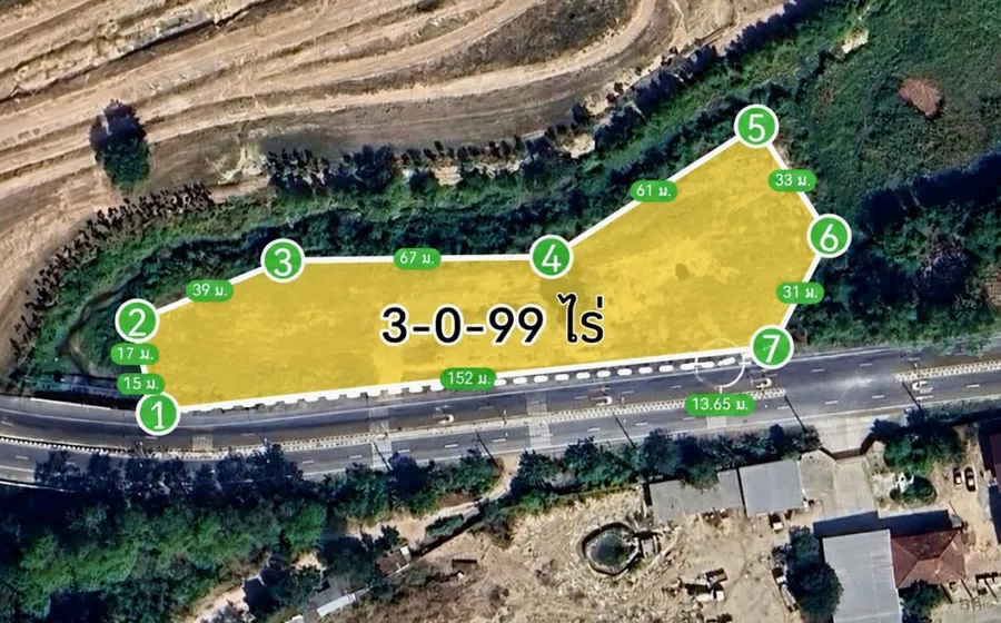 ขาย ที่ดิน ห้วยใหญ่ 3-0-99 ไร่ ผังส้ม ทำเลศักยภาพ 