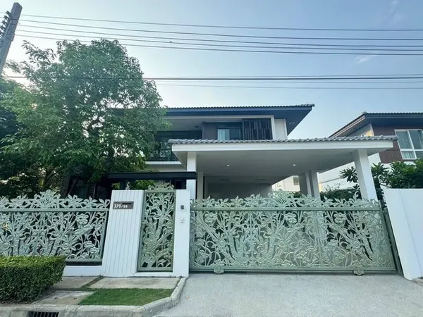 ให้เช่าบ้านเดี่ยว 2 ชั้นหลังมุม ติดถนนเมน 74 ตรว. 4 ห้องนอน หมู่บ้านมัณฑนา กัลปพฤกษ์-วงแหวน ติดถนนกาญจนภิเษก ใกล้ The ma