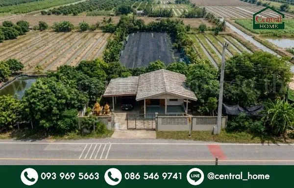 ที่ดินพร้อมสิ่งปลูกสร้าง 4 ไร่ 83 ตร.วา ติดถนน สามพราน นครปฐม