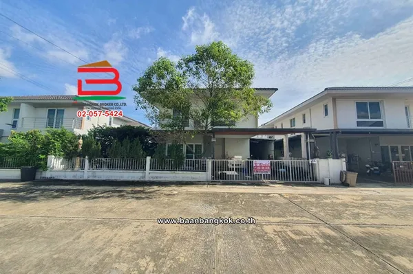 บ้านเดี่ยว 2 ชั้น เนื้อที่ 50.6 ตร.ว. โครงการ บ้านประภาทรัพย์ รามอินทรา-หทัยราษฎร์ (หทัยราษฎร์ 39) ถนนหทัยราษฎร์ แขวงสามวาตะวันตก เขตคลองสามวา
