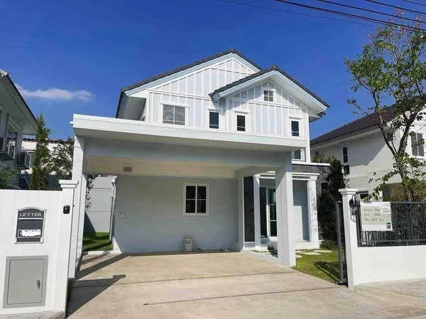 MHR246 ให้เช่าบ้านเดี่ยววิลลาจจิโอ 2 ศรีนครินทร์-บางนา ถนนบัวนครินทร์ ใกล้โรงเรียนนานาชาติคอนคอร์เดียน, D-Prep และ Mega บางนา พร้อม Digital Door Lock และเฟอร์นิเจอร์ครบชุด
