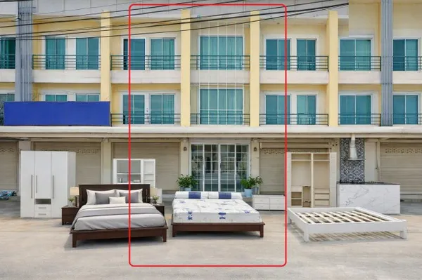 260915porratid ให้เช่า อาคารพาณิชย์ โรงงานโตโยต้า บ้านโพธิ์ 2.87กม. Mega Home 500 ม. อาคารพาณิชย์ 3 ชั้น 3 นอน 3 น้ำ