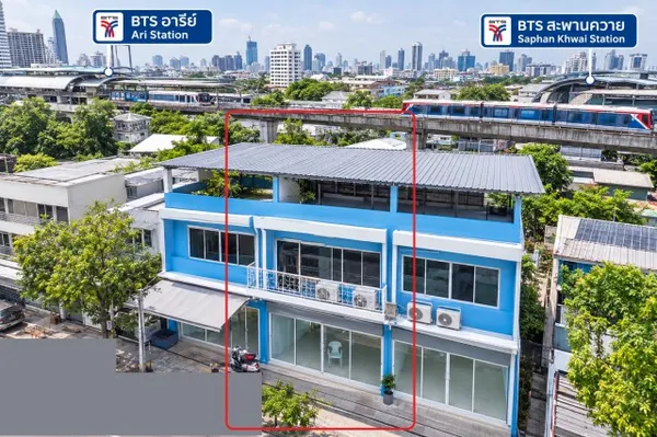 260922bontuf ให้เช่า อาคารพาณิชย์ จดทะเบียนได้ 3 ชั้น 3นอน ทำโรงแรมได้ ร้านอาหารได้ BTSอารีย์ 1.8กม.BTS สะพานควาย 915 ม.