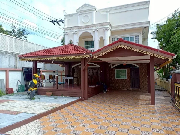 ขายบ้านเดี่ยว 2 ชั้น หมู่บ้านสวนหลวงวิลล์1 เฉลิมพระเกียรติ ร.9 บ้านหลังมุม รหัสทรัพย์ : H8145