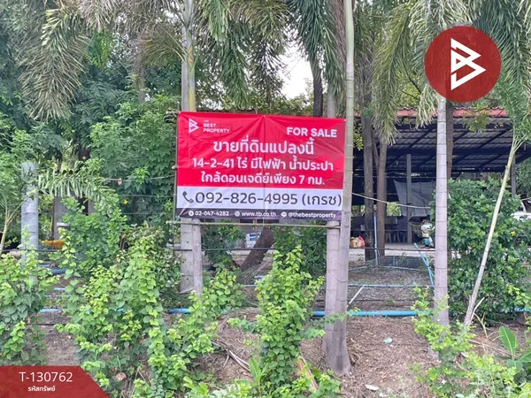 ขายที่ดินเปล่า เนื้อที่ 14 ไร่ 2 งาน 41 ตารางวา ดอนเจดีย์ จ.สุพรรณบุรี ติดถนนใหญ่